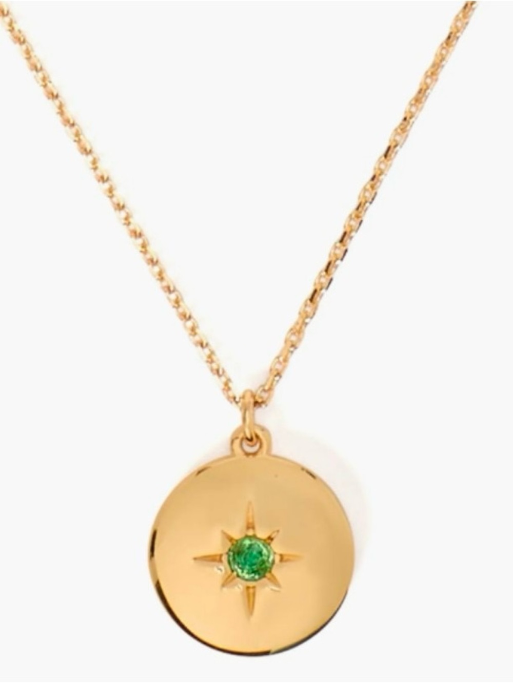 NWOT Kate Spade The Color Spark Collection Green Medallion Necklace
